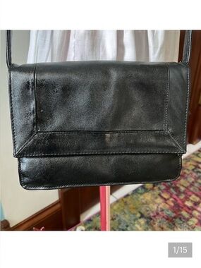 Coletta  Crossbody bag  shoulder bag  Black Genuine leather  With wallet/mirror